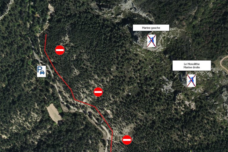 carte fermeture Pas de l'Etroit - Meyrargues