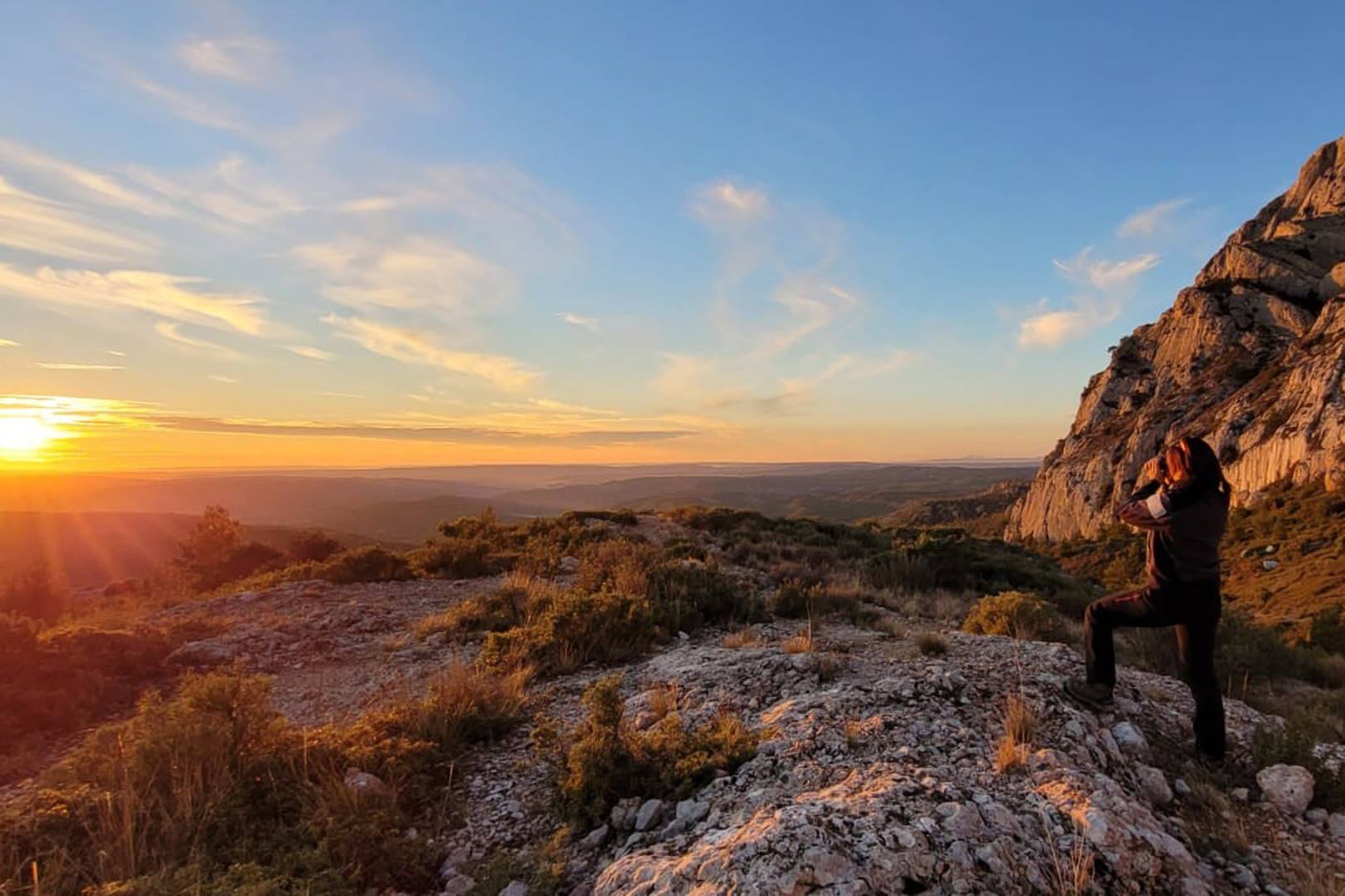 Stéphanie observation du grand-duc au crépuscule