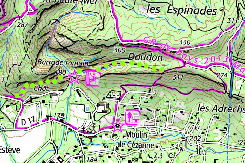 Réouverture sentier rouge Doudon - (points verts)