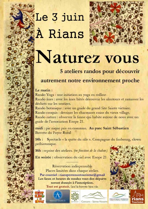 Naturez-vous à Rians 3 juin 2023